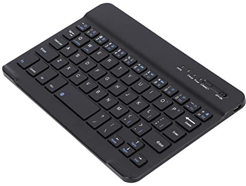 Dioche Tastiera Bluetooth Sottile Tastiera Nera Tastiera Bluetooth Wireless Sottile e Leggera per Android Ios Black