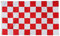 FRF FLAG Rot und Weiß karierte Flagge, 90 x 152 cm, doppelseitige rote und weiße Rennflagge, mit 2 Messingösen und 2 Reihen unterer Stiche