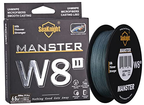 SeaKnight W8 II 8 Fili Lenza da trecciato 150M Filo da Pesca alla Carpa Acqua salata, 4.0#: 50LB (0.32mm)