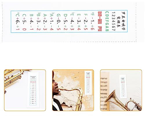 VICASKY Saxophon Und Flöte Transpositionschart Mit Klebefunktion Für Anfänger Präzise Fingerübungen Für Elektrische Blasinstrumente Für Schnelles Lernen Und Sicheres Spielen