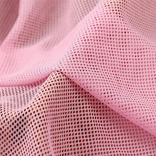 1MX1.5M Tejido de malla transpirable para DIY cubierta de asiento zapatos deportivos bolsas sofá gasa cortina camisetas ropa deportiva material de tela de malla (rosa)