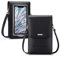 Peacocktion Handytasche zum Umhängen, Kleine Handy Umhängetasche Damen, Crossbody Handytasche Geldbörse, Handy Umhängetasche mit Kartenfächer, 001-Schwarz Touchscreen