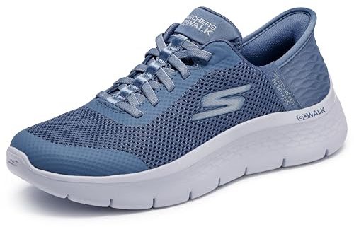 Skechers Damen Go Walk Flex Grand Entry Turnschuhe, Blue Textile/Trim, 40.5 EU