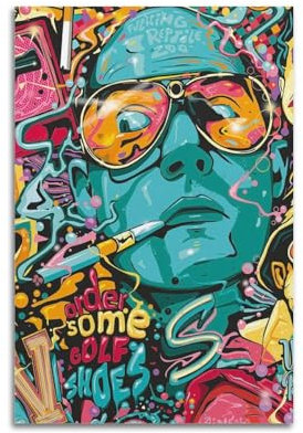 xze Poster Fear And Loathing In Las Vegas, dekoratives Leinwand-Poster, ästhetischer Posterdruck, Wandkunst, Dekor-Poster, 20 x 30 cm, ungerahmt