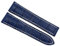 Sulla RIOS1931 20mm Leder Uhrenband für Faltschließe Krokoprägung kompatibel mit Omega blau Weiße Naht
