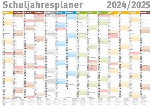 empireposter Schuljahresplaner 2024/2025 Wandplaner Kalender - Giant XXL Poster - Grösse 140x100 cm