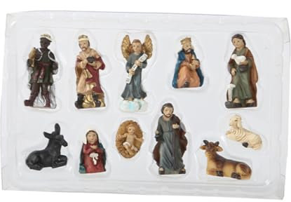 ABOOFAN 2 Sätze Krippenschmuck DREI Das Geschenk Klein Mini Alt Baum Figur Kirchendekoration Wandaufkleber Mit Arabischen Buchstaben Jesus Weihnachtskrippe Ornamente Mode Bild Harz