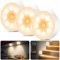 Nachtlicht mit Bewegungsmelder，3*AAA Batteriebetriebene lampen， Auto ON/OFF, Schrankbeleuchtung，Bewegungsmelder innen für Treppe, Schlafzimmer, Küche, Kinderzimmer. warmes Licht （Warmweiß 3 Stück）