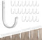 Josmimic 20-Pack Wall Hooks for Towel/Coat - 22LB Heavy Duty Metal Hanger Wall Mount, for Outdoor, Closet, Door, Shelf, Bathroom, for Backpack, Cup, Clothes, Mug, White Matte, Screws Included