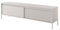 BETTSO - TV Kommode Beige Matt - Fernsehschrank mit Klapptüren, dekorativen Rillen und hohen Metallbeinen - Push to Open System - 187 cm breit, 53 cm hoch - TV Schrank, Kommode Wohnzimmer, Lowboard