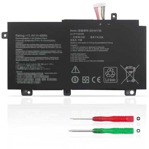 KXRSII B31N1726 Batteria per ASUS TUF Gaming FX505 FX505D FX505DT FX505G FX504 FX504G FX504GD FX504GM FX505GE FX505GD FX505GM FX505GT FX505DY FX80 FX80G FX80GM FX86 FX86FM FA506IU FA706IH FA706II