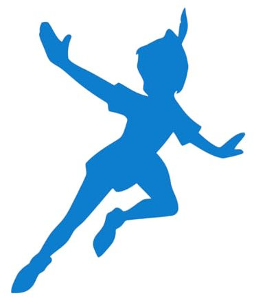 Wandtattoo „Peter Pan“, Vinyl, für Kinderzimmer, Cartoon-Kunstaufkleber, Jungenzimmer, Mädchenzimmer, süßes Dekor, Wandbild, groß – 58 x 71 cm