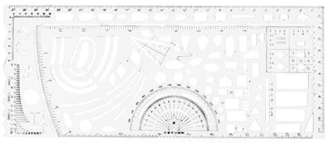 Flessibile Disegno Stencil Goniometro Militare Comando Righello Disegno Modello Strumento di Misura Forniture Per Ufficio Scuola