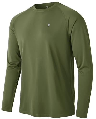 Rdruko Langarmshirt Herren T-Shirts UV Shirt Laufshirt | Leichte Rashguard,UPF 50+ Sonnenschutz,Schnelltrocknend,Atmungsaktiv,Outdoor Sportshirt,Männer Funktionsshirt Sommer