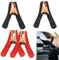 DONOONIS 4 Pièces Pince Crocodile,Pinces Crocodiles de Batterie de Voiture de 90mm de Long,Pince Voiture Batterie,Pinces de Batterie isolées 100A,pour Chargeurs De Batterie De Voiture (Rouge + Noir)