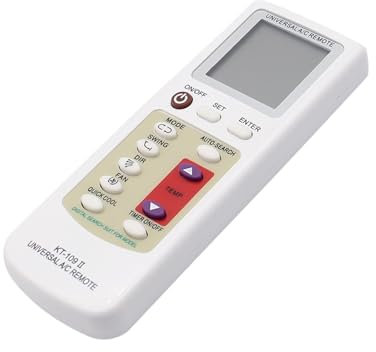 1 pz KT-109II Ricambio universale for condizionatore d'aria Accessori Telecomando A/C Display LCD Max 12 m Telecomando con base