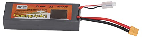 TOPINCN Vitesse de Décharge élevée 7,4V 6000 MAH 2S Batterie Lipo avec Bouch