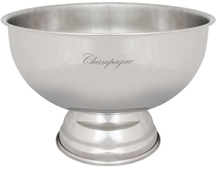 Rink Drink 35cm Engraved Stainless Steel Champagne Ice Bucket – Luxury Wine Cooler for Parties, Weddings, Events & Home Entertaining