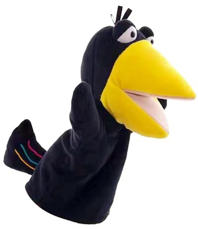 Handpuppen, Multiuse, Cute, Kinderpuppen Crow – Action-Puppe für Kinder, Mit Funktionierendem Mund Plüschspielzeug, Kleintierkrauchen Showtheater | Mehrzweck-Outdoor Indoor Utility Innovatives Design