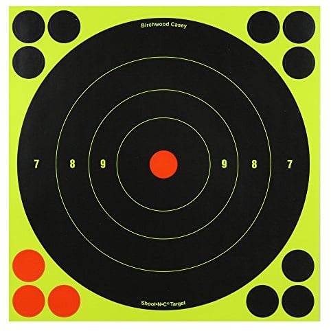 BIRCHWOOD CASEY Shoot N C Round Target 8 30 Targets 120 Pasters 34825 High Viz Shooting Targets Air Rifle Pistol Adhesive