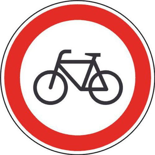 Für Radfahrer verboten Verkehrsschild, Alu, 20 cm
