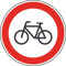 Für Radfahrer verboten Verkehrsschild, Alu, 20 cm