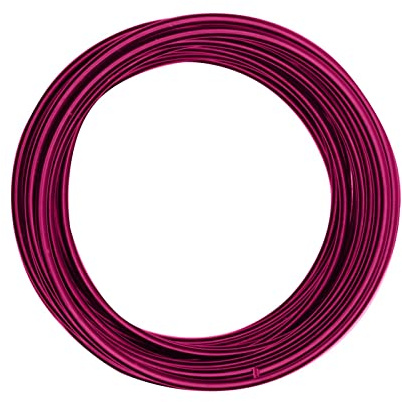 Vaessen Creative Fil Aluminium 10 m x 4 mm - Fil Métallique Strong Pink (Rose) - Fil de Fer Souple pour Loisirs Créatifs, Perlage et Fabrication de Bijoux