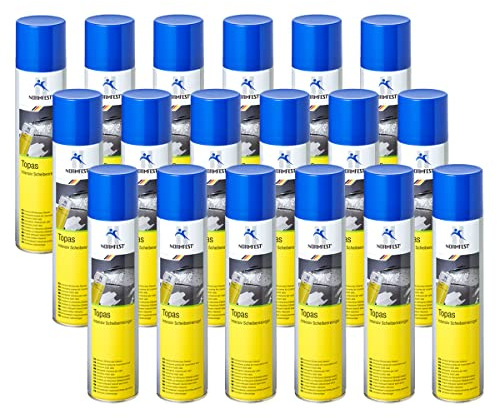 Normfest Topas Intensiv-Scheibenreiniger Schaum – haftstark, streifenfrei, gebrauchsfertig, für Glas, Spiegel und Autoscheiben, lackverträglich, ideal für Fahrzeugpflege, 18x 400 ml