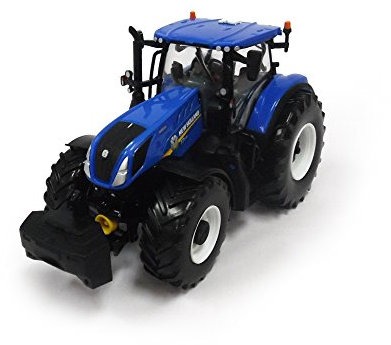 TOMY Britains - New Holland, T7 315 - Kinder Traktor mit höhenverstellbarer Heckhydraulik und lenkbarer Vorderachse - hochwertiger Traktor für Kinder ab 3 Jahre