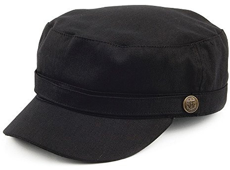 Jaxon & James Feldmütze in Fischgrätmuster - Schwarz - M