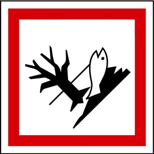 LEMAX Aufkleber GHS 09 Gefahrensymbol Umwelt, einzeln 100x100mm, Kunststoff, Sticker, Signage, einfach, Warnung