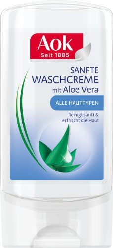 Aok Sanfte Waschcreme mit Aloe Vera, 3er Pack (3 x 150 ml)