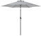 Parasol de Jardin 270 cm en Bois et Tissu Polyester Gris Foncé Manivelle Varese
