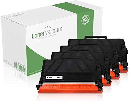 4 Toner kompatibel zu Brother TN-3480 Schwarz für HL-L5000d HL-L5100dn HL-L5100dntt DCP-L5500dn MFC-L6800dw MFC-L5750dw HL-L5100dnt Laserdrucker Multipack