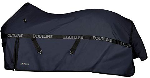 Equiline Paddockdecke Clint 400gr blau Weidedecke Kreuzbegurtung Schweiflatz, Größe:L