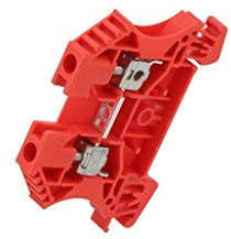 1020140000 WDU 4 RT Verbinder: Schienen- 4mm2 Wege: 1 Klemmen: 2 rot Schraubk