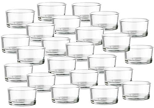 BigDean 24er Set Teelichtgläser - Premium Qualität Made in Germany - Teelichthalter, ideal für Teelichter, Kerzen & als Behälter