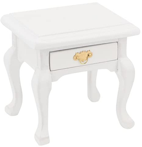 HöLzerner Zarter Puppenhaus-Beistelltisch, Puppenhaus-Nachttisch, Miniatur FüR Kindergeschenk-Puppenhaus