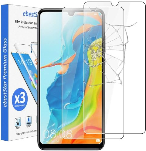 ebestStar - [Pack x3 Verre trempé compatible avec Huawei P30 Lite (2019) Film Protection Ecran Vitre protecteur anti casse, anti-rayure, pose sans bulles [P30 Lite: 152.9 x 72.7 x 7.4mm, 6.15'']