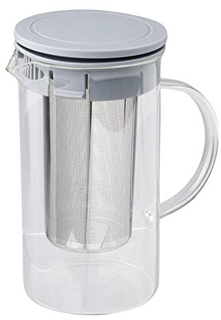 FACKELMANN 47178 Teiera, Vetro/Acciaio Inox
