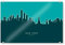 artboxONE Acrylglasbild 30x20 cm Städte New York Skyline Glow Teal - Bild New York Amerika Architecture
