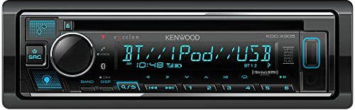 Kenwood KDC-X305 eXcelon CD Car Stereo Receiver w/Bluetooth Hands Free Calling, AM/FM Radio, USB, Amazon Alexa Built Ready, Variable Color Illumination