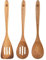 SET 3PC UTENSILIOS COCINA (RASERA RANURADA + CUCHARÓN + CUCHARA RANURADA) MADERA DE ACACIA SAFARI