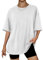 Trendy Queen Modisches Damen-Workout-T-Shirt, athletisch, Übergröße, Top, Sommer, Trendige Kleidung, 2024, kurzärmelig, Frühlings-T-Shirt, Weiss/opulenter Garten, Mittel