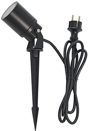 VBLED®Werios Gartenstrahler Gartenspot schwarz inkl. 1.6 Meter Kabel und Stecker IP65 GU10 Fassung ohne Leuchtmittel