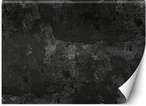 Feeby Papier Peint Intissé Texture Mur 450x315 cm noir XXL Moderne Décoration Murale Tableaux Muraux Tapisserie Salon Chambre à coucher abstrait concret