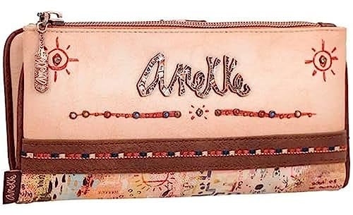 Anekke - Große Damengeldbörse - RFID-Schutz - Geldbörse aus Kunstleder mit Reißverschluss - Kollektion Menire - Accessoires und Accessoires für Damen - 20 x 10 x 2 cm, bunt, Einheitsgröße