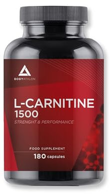 L-Carnitine Pure 1500mg Vegan- 180gelules pour 90jours– l carnitine bruleur de graisse extrême- Booster energetique- Améliore la performance dans le sport- Pré-entraînement- UE Certifié- Bodyathlon