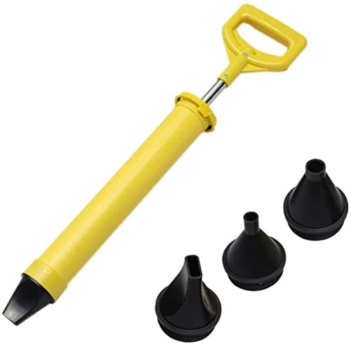 Pistola para calafatear Cemento Bomba de cal Lechada Mortero Rociador Aplicador Herramientas de llenado de lechada con 4 boquillas Calafateo de cemento extraíble para arte de uñas temporal Coche Hobby