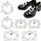 PandaHall 3 Paar Schuhclips 3 Stile Strass-Kristall-Metall-Schuhclips Rechteckige Und Kranzförmige Schuhschnallen Glitzernde Schuhe Schmuckanhänger Für Hochzeit Braut Party Frauen Schuhdekoration